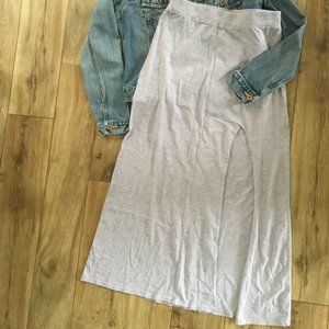 American Eagle Stripped Maxi skirt with side slit